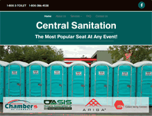 Tablet Screenshot of centralsanitation.com